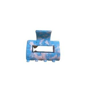 Small Square Blue Hair Clip